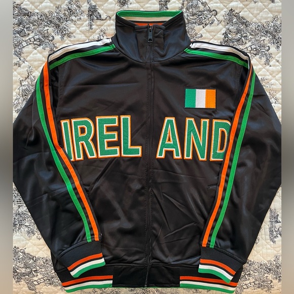 Retro Bomber-Style Ireland Zip-Up Jacket, Size Youth Small. - Picture 1 of 6